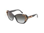 Dolce&Gabbana SICILIAN BAROQUE DG4167 Sunglasses 501/8G-5917 - Black Frame, Gray Gradient Lenses
