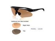 Bolle Sport Parole Sunglasses, Matte Black Frame w/EagleVision2 Dark TNS Smoke Lenses