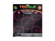Truglo TRU SEE Splatter Target 5 Bullseye 12x12 Pink 6 Pack 195031