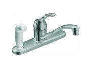Moen, Inc. Chrome Kitchen Faucet With Spray.