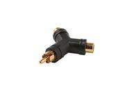 Steren 251 113 Male RCA Plug to 2 Female RCA Jack Y Adapter