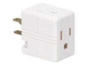 Cooper Wiring Devices 1482W Three Outlet Grounding Cube Tap White