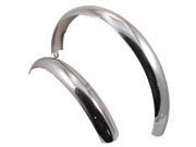 Wald 962 Balloon Bolt On Bicycle Fenders Chrome 24 Inch