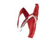 Elite Custom Race Bicycle Water Bottle Cage Gloss Red White