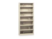 Bookcase Steel 7 Shelves Putty