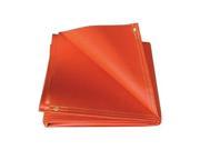 Silicone Coated Fiberglass Welding Curtain Height 6 ft. Width 5 ft. Orange