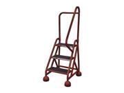 Rolling Ladder Handrail Platform 27 In H