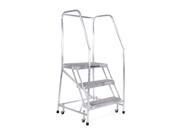 Rolling Ladder Welded Handrail Platform 20In H