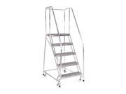 Rolling Ladder Welded Handrail Platform 50In H