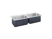 Dbl Compartment Sink Ledgeback 37 In L