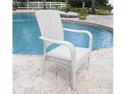 Hospitality Rattan Grenada Patio Lounge Chair - Viro Fiber White Wash