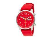 A brilliant burst of color makes the Android Men's Octopuz Automatic Red Dial Watch a sharp accessory for the fashion forward man