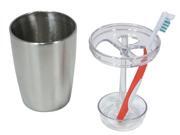 Tired of your toothbrush always falling into the sink? The Forma Tooth Brush Caddy will hold your toothpaste and toothbrushes - even the large battery operated toothbrushes - and other dental accessories