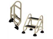 Two Step Stop Step Aluminum Ladder 23 High Beige