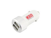 EZOPower White EZCH18W 2-Port USB Car Charger (2.1A / 1A) for iPhone,iPod,iPad, Cellphone, Smartphone, MP3, Tablet, Kindle and more