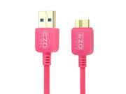 EZOPower Micro-USB 3.0 Data Sync Charger Cable for Samsung Galaxy Note 3 III / Galaxy S5 / Galaxy Note Pro 12.2 / Tab Pro 12.2 inch Tablet Smartphone (Hot Pink