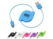 EZOPower 3ft High Speed Retractable Sync & Charge Micro-USB Data Cable for Amazon Fire Phone, Smartphone, Tablet and More ? Blue