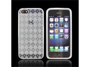 Apple Iphone 5 Crystal Rubbery Soft Silicone Skin Case - Diamond Pattern Clear