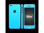 OEM Slickwraps Apple Iphone 5 Protective Skin & Screen Protector Film Guard - Glow In The Dark Blue