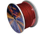 Q Power 4 Gauge Power Cable Red 100 Foot Roll 4GARED