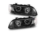 CG BMW X5 E53 00-03 Projector Headlight Halo Black Clear 