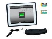 iPad 2 Power Case and Head Rest Mount, with power charging adapter, rubber black finish