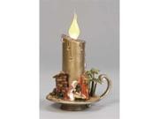 Pack Of 4 Inspirational Led Holy Family Christmas Scene Candles 7"
