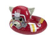 Kansas City Chiefs Mascot Inner TubesItem #10897Officially licensed merchandiseKeeping your little fan afloat has never been easier with these NFL mascot inner tubesMade with your favorite team's official colors and logoAir-inflated inner tubes feature the a solid bottom with leg cutouts to keep your toddler safe and secureDimensions: 24 exterior diameterMaterial(s): polyvinylPack includes 3 of the inner tube shownPlease note: for flotation only, tubes are not intended to be used for a life-saving device Type: Home Accents