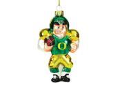 Oregon Caucasian Football Player Ornaments Item #15655Officially licensed merchandiseFeature hand painted football players dressed in your favorite team's official uniform Fully dimensional ornaments Ornaments come ready-to-hang on gold cordsDimensions: 5.5H Material(s): mouth-blown glassPack includes 3 of the ornament shown Type: Ornaments