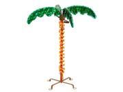 2.5 Foot LED Lighted Palm TreeFrom the Tropical CollectionItem #X110226Add some punch to your next patio party with this perfectly charming decorative palm tree that shimmers with holographic leaves5-piece easy assembly, set up is a snapStand included74 white lead cordUL listed for indoor/outdoorUV resistant Includes ground stakes and matching cable ties120 volts, 60 hertz, 0.1 amps, 12 wattsDimensions: 2.5 feet high x 25 inches wide (at widest part, which is the leaves)Material(s): PVC/metal Type: Home Accents