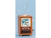 10.5" Amusements Led Lighted Animated And Musical Retro Christmas Television Set