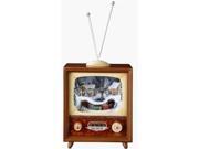 10" Amusements Led Lighted Animated And Musical Retro Christmas Television Set