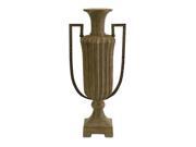 Florentine Vase with Iron HandlesItem #29628Italian-inspired vase features decorative iron handles and shallow fluting for a truly classical lookDesigned by artist Carolyn KinderDimensions: 26H x 11W x 5.5D Material(s): polyresin/iron Type: Vases