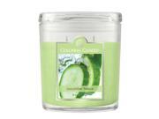 Pack Of 4 Colonial Candle Cucumber Fresca Scented Pillar Glass Jar Candles