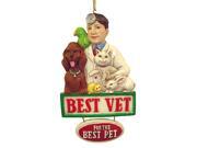 Male "best Vet For The Best Pet" Veterinarian Christmas Ornament #w7447