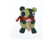 7" Ugly Cuties "louie" The Panda Plush Animal Christmas Ornament