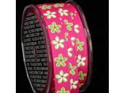 Set Of 2 Rolls- Inga's County Flowers Grosgrain- Pink 27 Yards