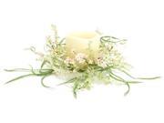 UPC 257554434311 product image for Pack of 6 Decorative Mini Pink and White Artificial Wild Flower Candle Ring 14