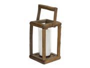 UPC 762152808605 product image for Pack of 2 Rustic Wooden and Glass Decorative Candle Lanterns 14