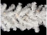 9' x 8" Pre-Lit Snow White Artificial Christmas Garland - 