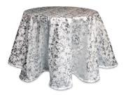 UPC 762152044676 product image for Pack of 2 Cream White and Silver Round Decorative Metallic Tablecloths 96