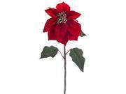 UPC 762152488999 product image for Pack of 6 Decorative Red Velvet Artificial Poinsettia Flower Stems 30