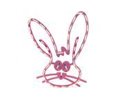 18" Lighted Pink Bunny Head Easter Window Silhouette 