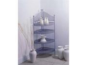 This Silver 4 Shelf Corner Unit from Organize It All gives you the space you are looking forto store your items with a nice elegant feel to it