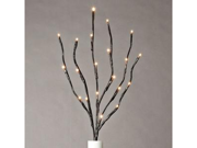 Gerson 36865 20 Brown Wrapped Battery Operated LED Lighted Branch 20 Warm White Lights