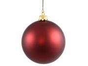 Vickerman 24868 - 2.75" Burgundy Matte Ball Ornament