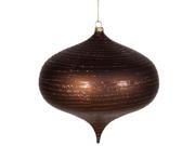 Vickerman 23697 - 6.3" Chocolate Matte Glitter Smooth Onion