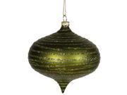 Vickerman 23754 - 4" Dark Olive Matte Glitter Onion