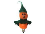 Vickie Jean s Creations 01410305 Stacker Pumpkin w Body Soft Tipped Silicone Candelabra Screw Base Light Bulb