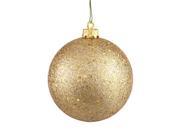 Vickerman 25503 - 4 Gold Sequin Finish Ball Christmas Tree Ornament (N591008Q)